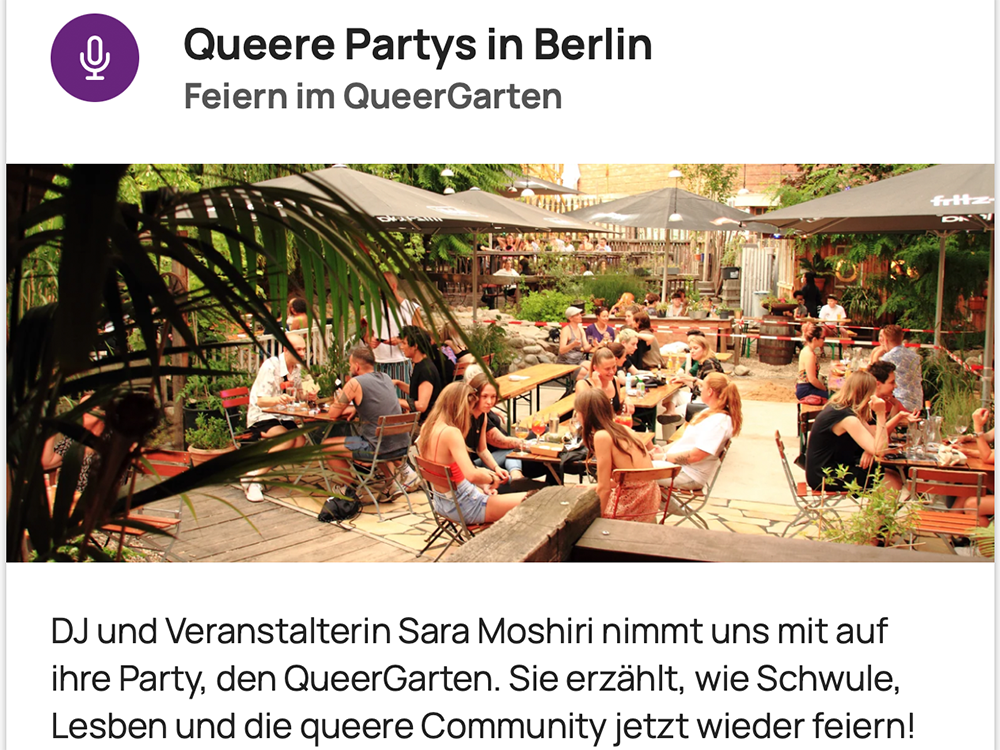 Place2be.Berlin-Podcast S1E1: Sara Moshiri über queere Clubkultur