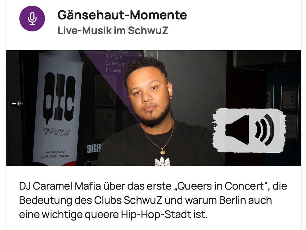 Place2be.Berlin-Podcast S1E6: DJ Caramel Mafia über Konzerte im SchwuZ und queeren Hip-Hop