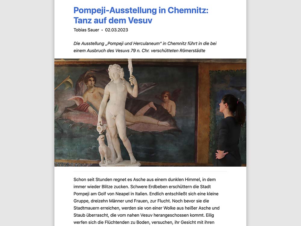 Pompeji-Ausstellung in Chemnitz: Tanz auf dem Vesuv
