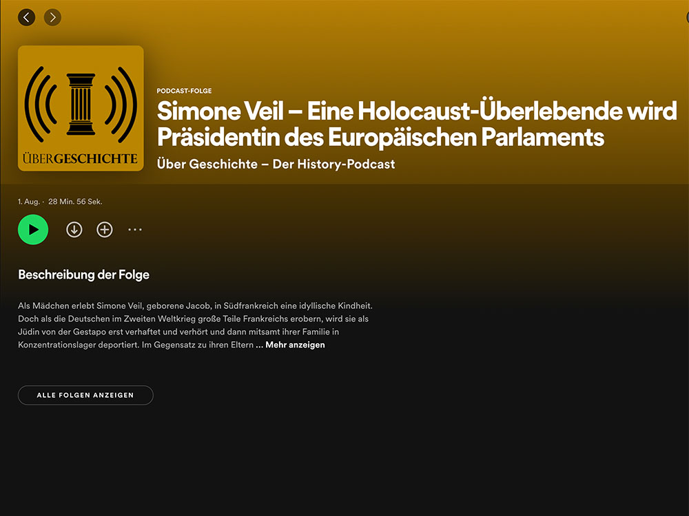 Simone Veil – Eine Holocaust-Überlebende wird Präsidentin des Europäischen Parlaments