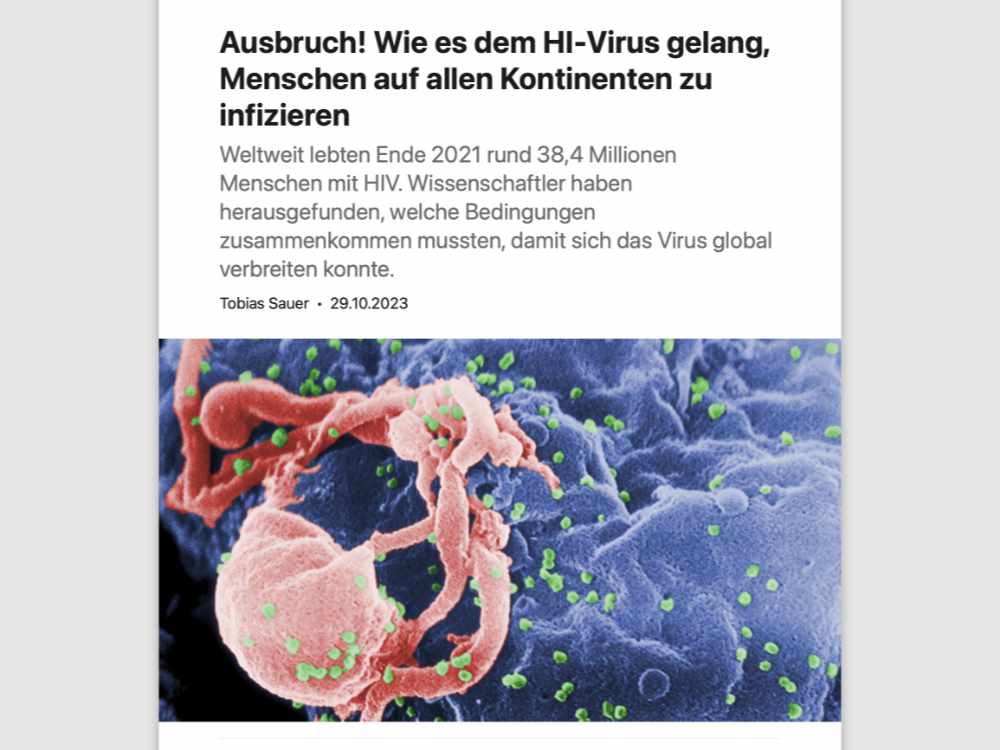 Ausbruch! Wie es dem HI-Virus gelang, Menschen auf allen Kontinenten zu infizieren