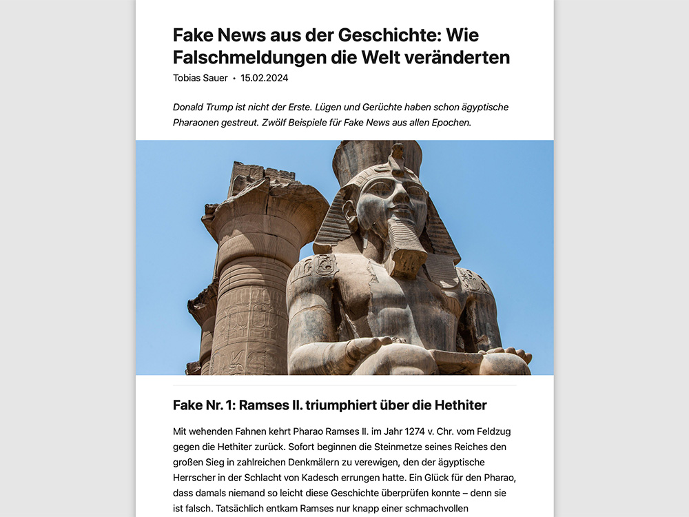 Fake News aus der Geschichte: Wie Falschmeldungen die Welt veränderten
